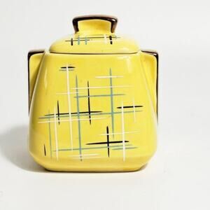 Super RARE Vintage 1950s Stanford Sebring Ohio Atomic Sugar Bowl with Lid